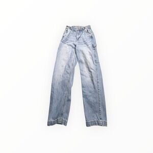 American Eagle Jeans Womens 000 Blue 90s Boyfriend Highest Rise Carpenter Denim